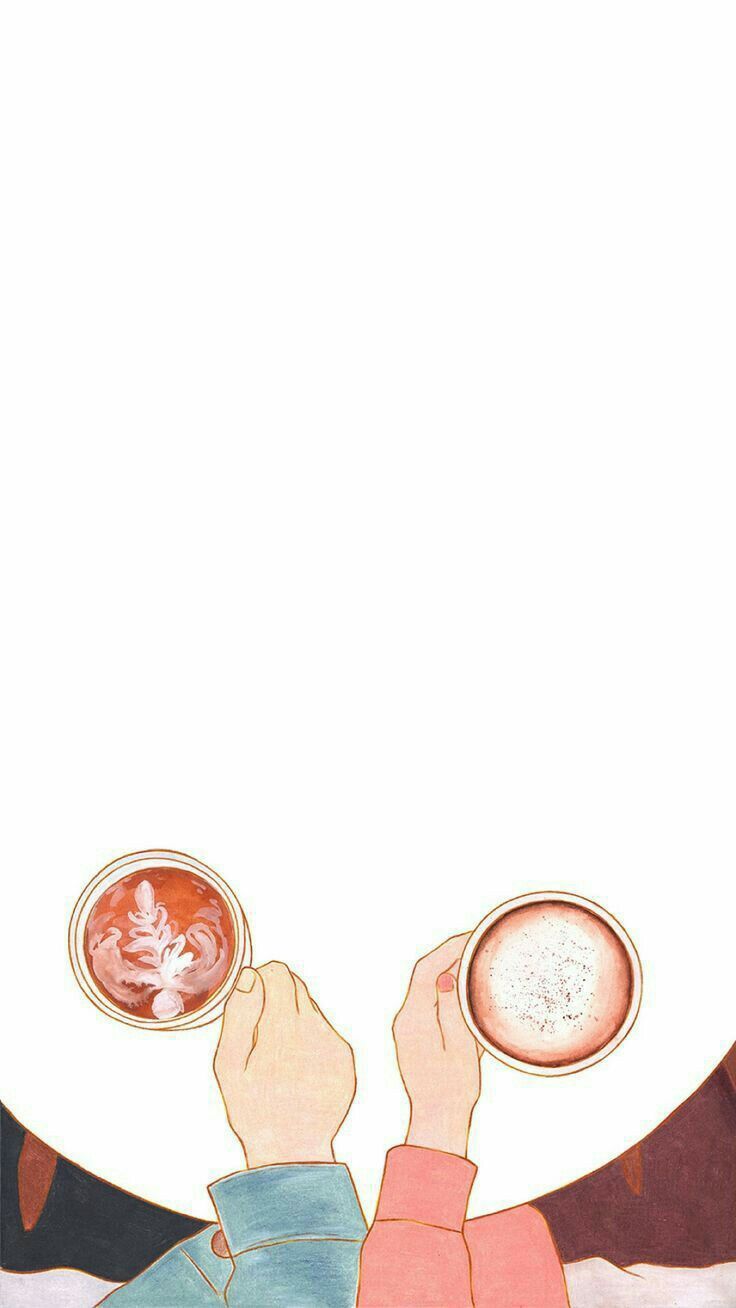 Having coffee side by side